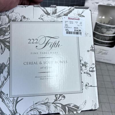 222 Fifth Bowls (8) NEW 