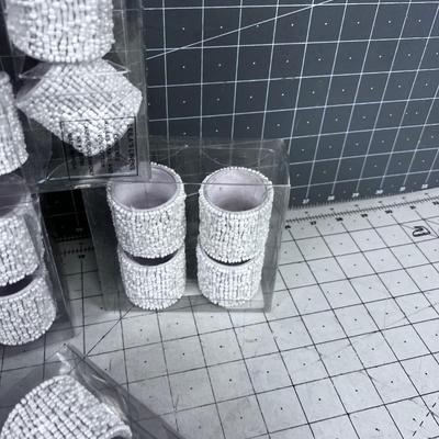 4 Packages NEW of 4 Beaded Napkin Rings