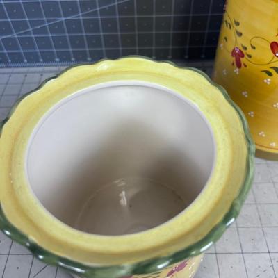 Ceramic Canisters Golden Country Look