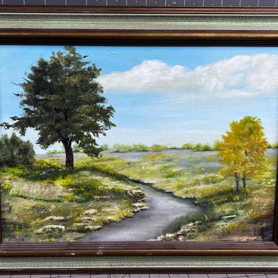 Original Oil Painting on Canvas E L Scott 