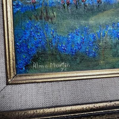 Original Oil Painting on Board by Alma Martin Dated 1976 