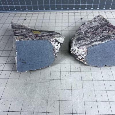 Crazy Lace Agate Book ENDS 