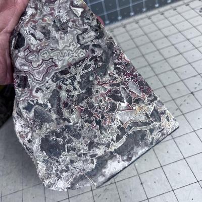 Crazy Lace Agate Book ENDS 