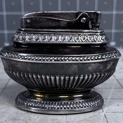 Silver Plated RONSON Queen Anne Table Lighter