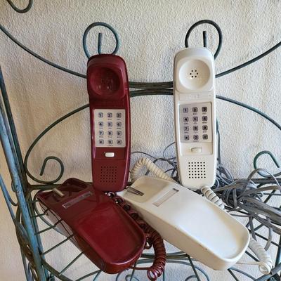 Various Phones & Collapsible Iron Shelf
