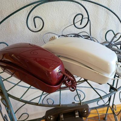 Various Phones & Collapsible Iron Shelf
