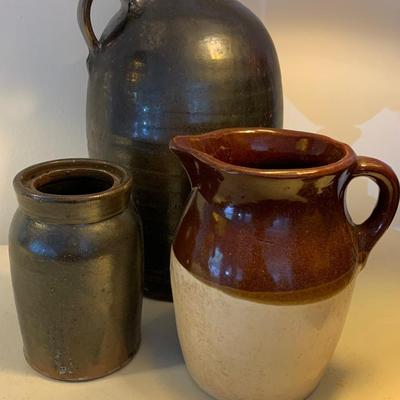Antique Stoneware Crocks Lot