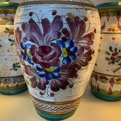 THREE Very Large Vintage Italian Vases