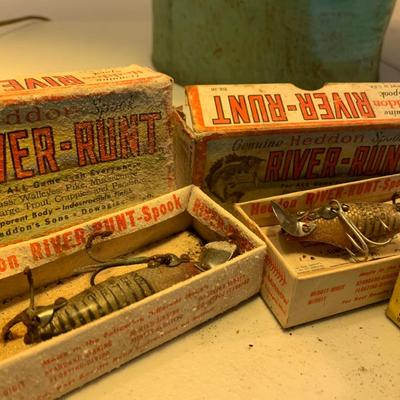 Vintage Fishing Tackle Box Lures Minnow Bucket Lot