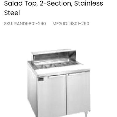 Randall salad top commercial cooler stainless steel