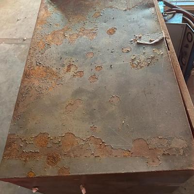 Vintage Challenger Steel Filing Cabinet/Desk – Restoration Project
