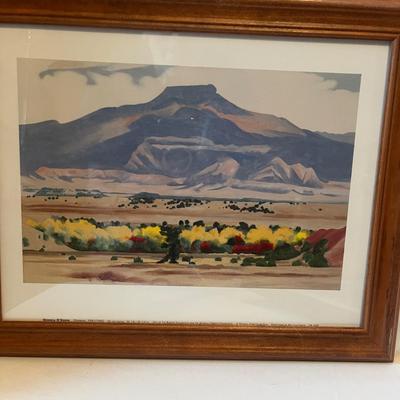 Georgia O’Keeffe & Al Chapman Framed Southwestern Art (LR-MG)