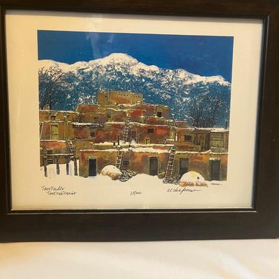 Georgia O’Keeffe & Al Chapman Framed Southwestern Art (LR-MG)