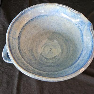 Blue Themed Kitchen Pottery Pieces: Apple Baker, Berry Bowl, & More (K-DW)