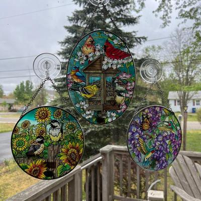 6 Stained Glass Window Ornaments
