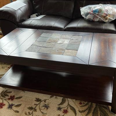 Wood Coffee Table with Center Riser (First Floor)
