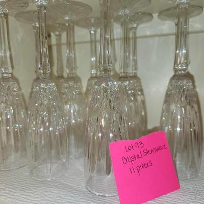 Set of Champagne crystal glasses