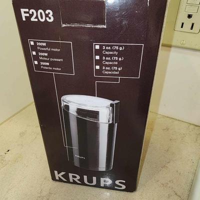 Krups coffee grinder in box