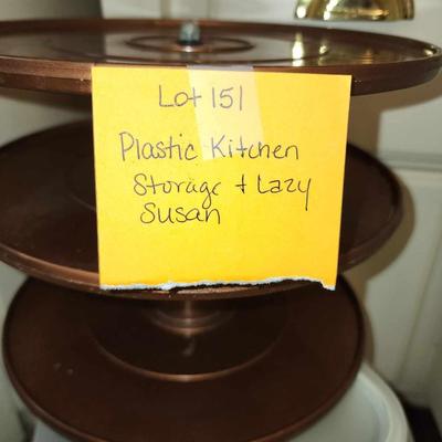 Plastic container lot and lazy susan