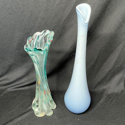 Art glass bud vases