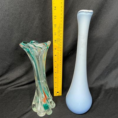 Art glass bud vases
