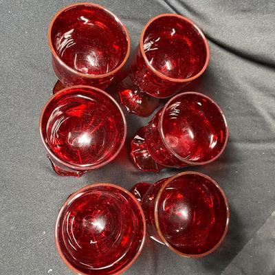 Fenton Ruby Goblets