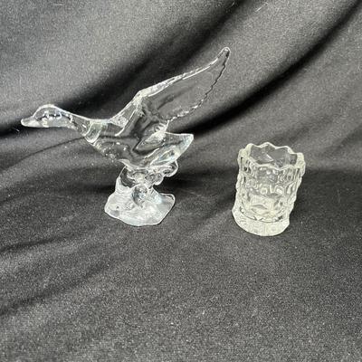 Heisey Duck & Fostoria toothpick