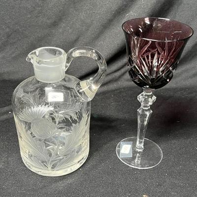Decanter and wine glass