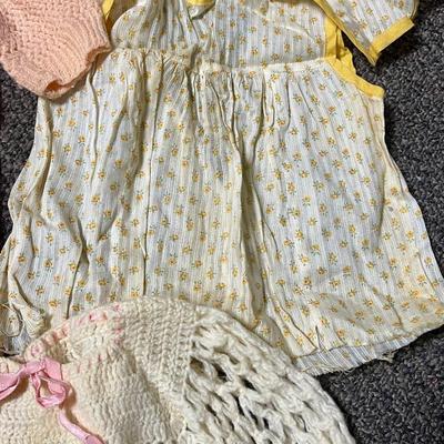 Lot of 3 pcs of baby doll clothes - sweater, long sweater, and 1 dress
