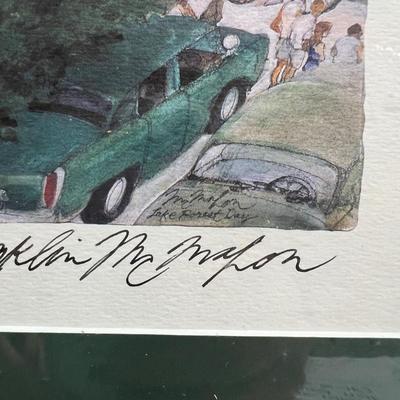 ‘Lake Forest Day’ Signed Watercolor Print by Franklin McMahon (BS-MK)