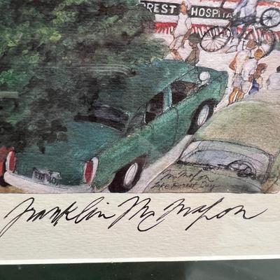 ‘Lake Forest Day’ Signed Watercolor Print by Franklin McMahon (BS-MK)