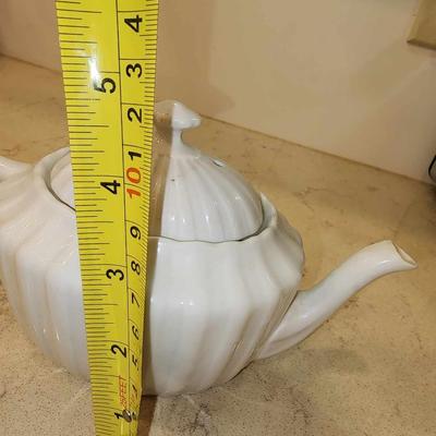 Small White German Teapot