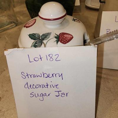 Strawberry Dccorative sugar jar