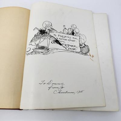 1940's Old Mother Goose Hardback Nursery Rhyme Book