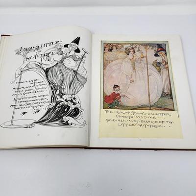 1940's Old Mother Goose Hardback Nursery Rhyme Book
