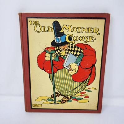 1940's Old Mother Goose Hardback Nursery Rhyme Book