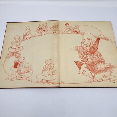 1940's Old Mother Goose Hardback Nursery Rhyme Book