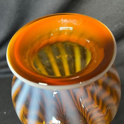 Fenton Candy stripe vase