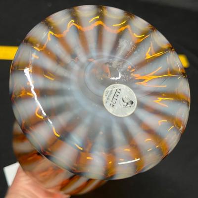 Fenton Candy stripe vase