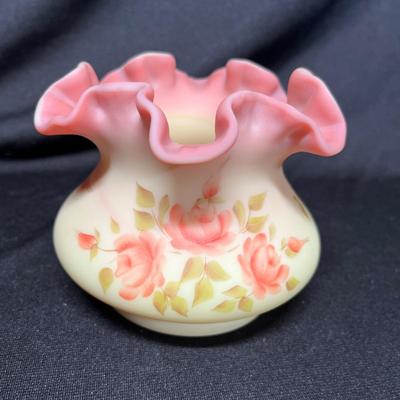 Fenton burmese vase