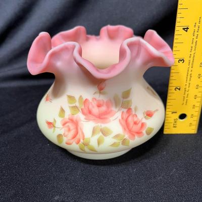 Fenton burmese vase