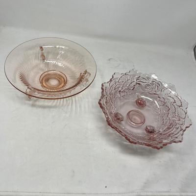 Pink footed bowls