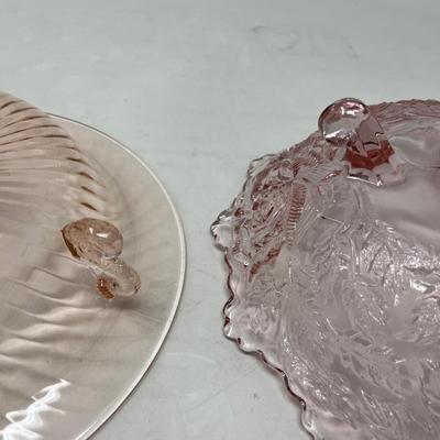 Pink footed bowls