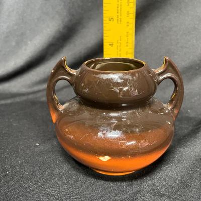 Redwood art pottery vase