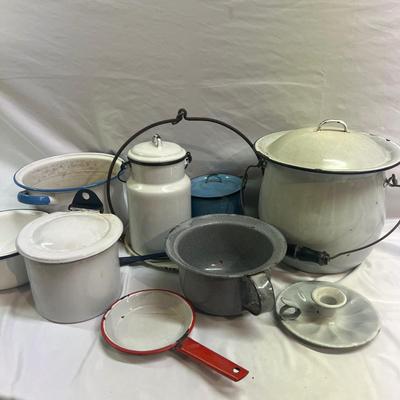 Vintage Enamel Cookware and More (BS-MK)