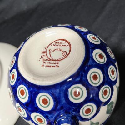 Polish pottery cup & saucer