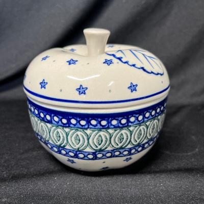 Polish pottery Apple baker