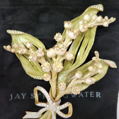 Jay Strongwater Floretine Eve Lily of the Valley Bouquet w BOX