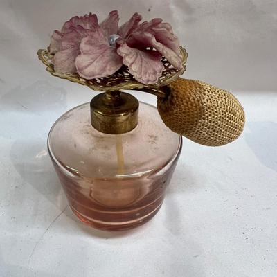 Vintage Glass Perfume Bottles & Hand Mirror (BS-MK)