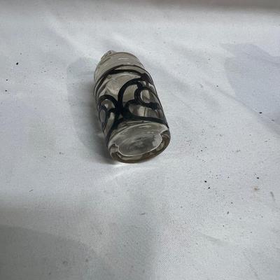 Vintage Glass Perfume Bottles & Hand Mirror (BS-MK)